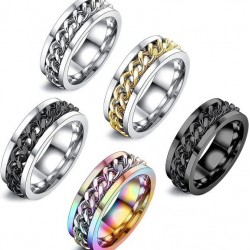 Anxiety Ring Fidget Ring For Anxiety Colorful Stainless Rings Spinner Rings For Women Size 10